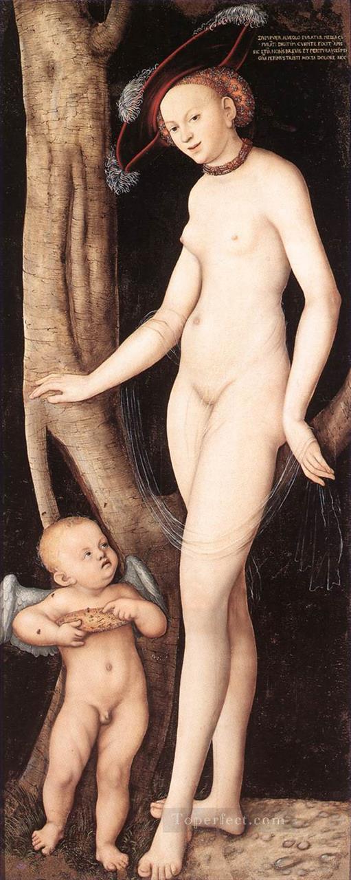 Venus And Cupid With A Honeycomb Lucas Cranach the Elder nude Oil Paintings